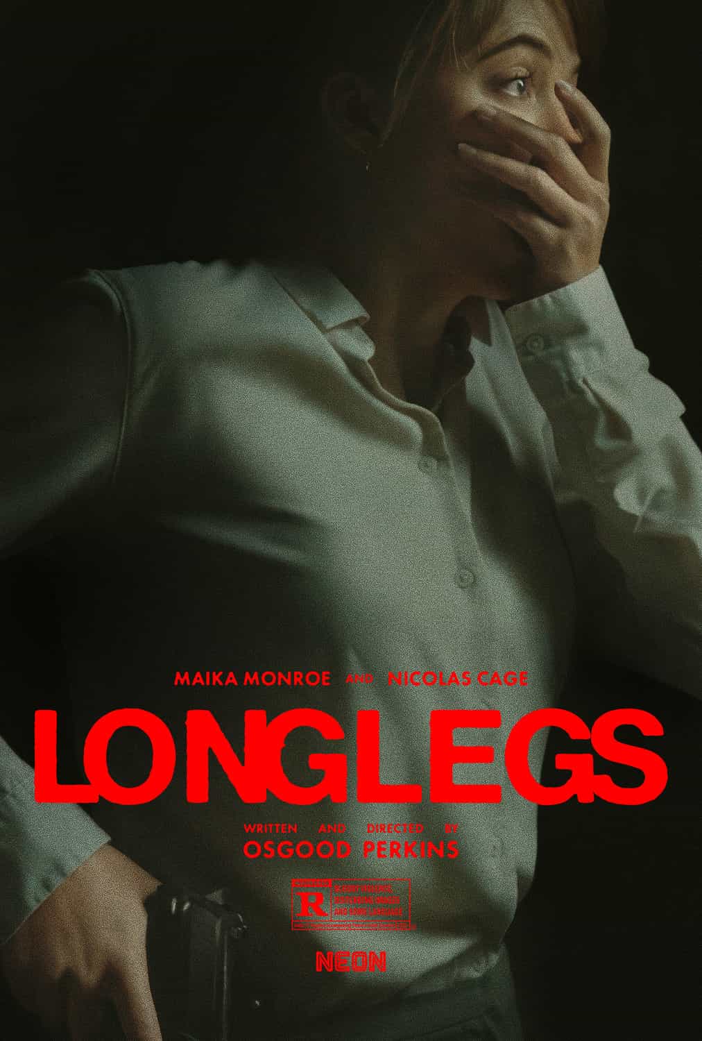 Longlegs is given a 15 age rating in the UK for strong violence, gore, threat, horror, language