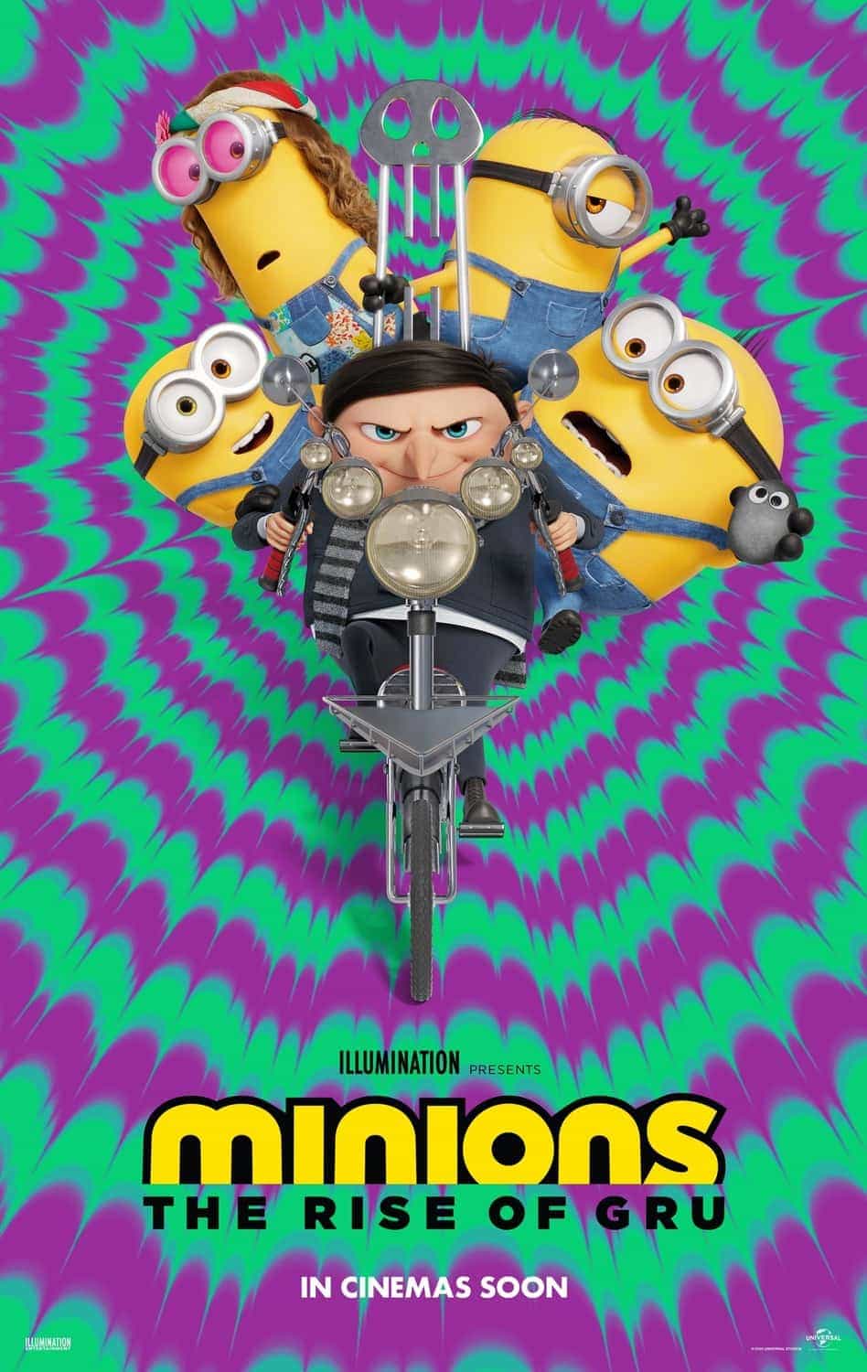 New movie poster release for Minions: The Rise of Gru #minionstheriseofgru